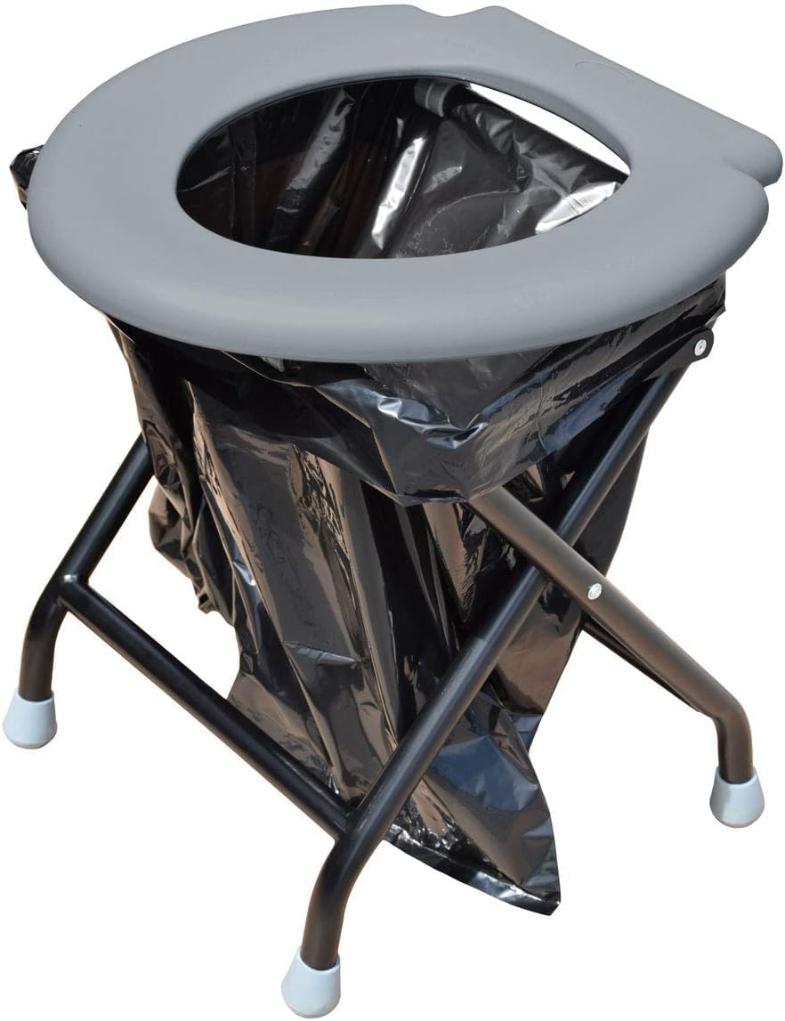 YACHTICON Mobile Klapptoilette – Faltbare Campingtoilette & Trockentoilette mit 6 Beuteln – kompakte