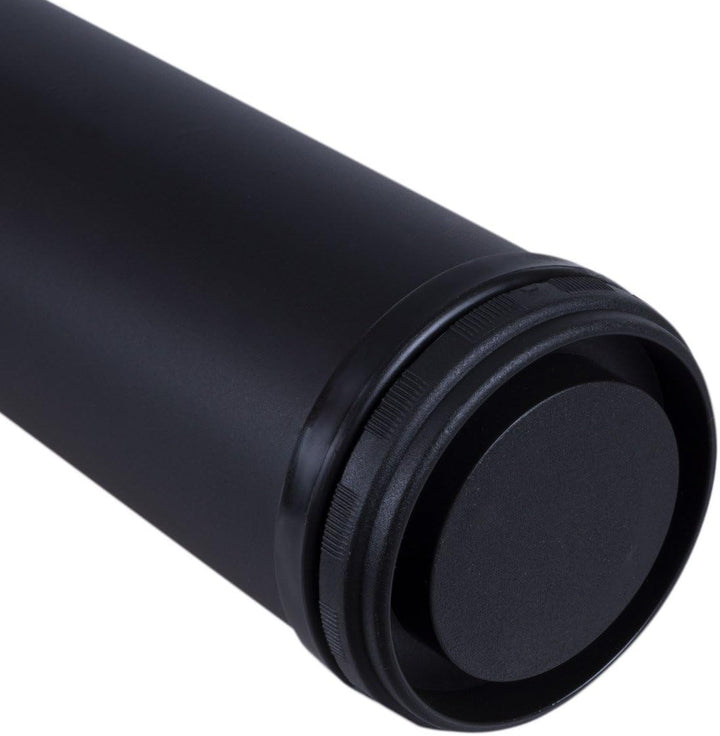 Stahlia 4 x Tischfuss Ø60 mm SCHWARZ MATT Tischbeine Möbelfuss |Höhe 710 mm|höhenverstellbar + 30 mm