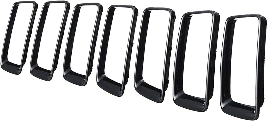 KYYET 7 Stück vordere Stossstangenringe Grill-Einsatz Trim Abdeckung kompatibel mit 2014 2015 2016 J