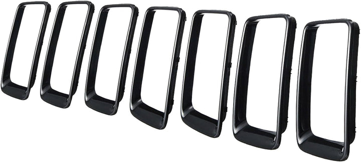 KYYET 7 Stück vordere Stossstangenringe Grill-Einsatz Trim Abdeckung kompatibel mit 2014 2015 2016 J