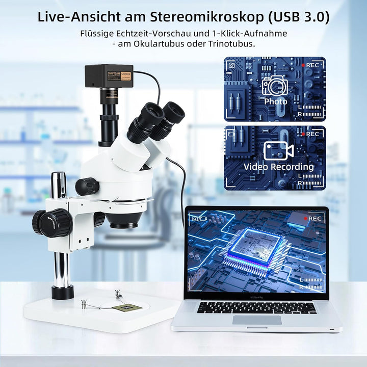 SWIFT Swiftcam SC2003R-CK – 20-MP Kamera für Mikroskope, USB-3.0-Direktkopplung, 0,5× Reduktionsopti