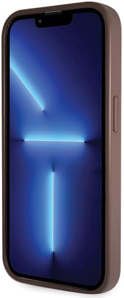 Guess GUHCP14LP4TDSCPW Hülle für iPhone 14 Pro 6.1" braun hardcase Crossbody 4G Metal Logo