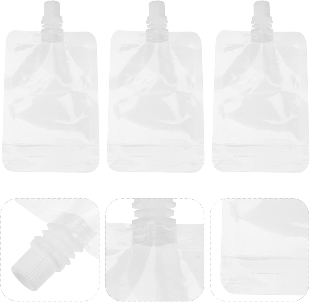 Hemoton 100 ml Trinkflaschen, transparent, wiederverwendbar, mit einem Trichter 31 Stück