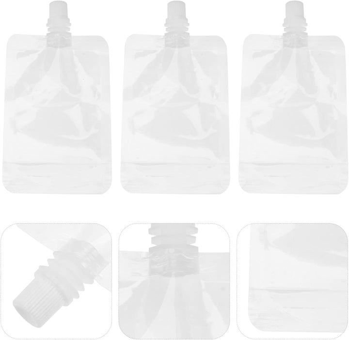 Hemoton 100 ml Trinkflaschen, transparent, wiederverwendbar, mit einem Trichter 31 Stück