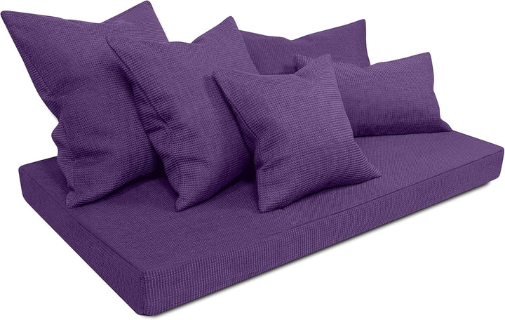 npluseins 2er Pack Kissenhüllen mit Struktur-Muster - Polsteroptik 617.767, 1 Pack (2 Stück) - Kisse