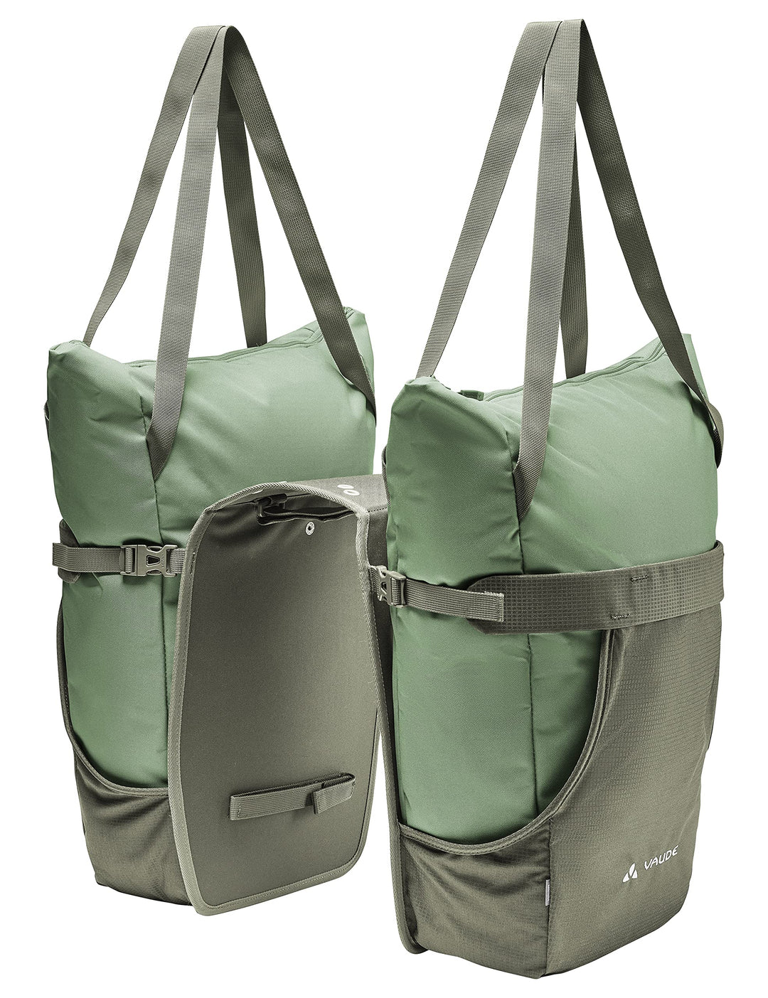 VAUDE TwinShopper - Fahrradtasche mit praktischer Shoppermöglichkeit, 44 Liter - Taschen einzeln nut