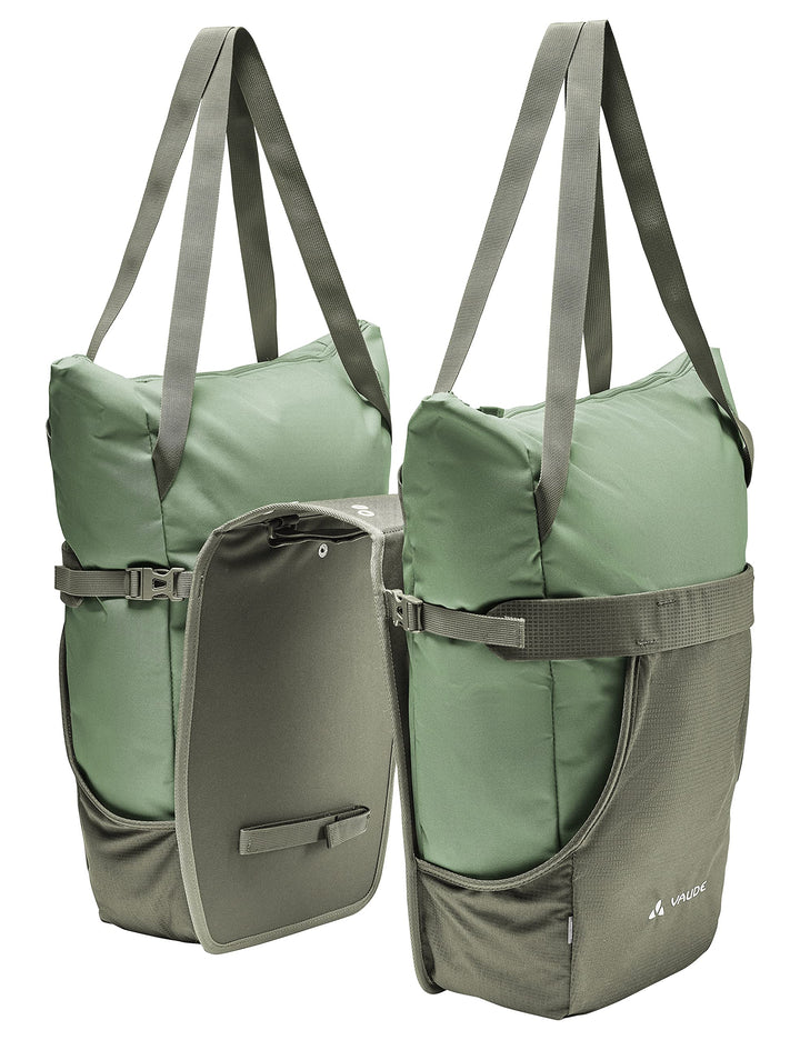 VAUDE TwinShopper - Fahrradtasche mit praktischer Shoppermöglichkeit, 44 Liter - Taschen einzeln nut