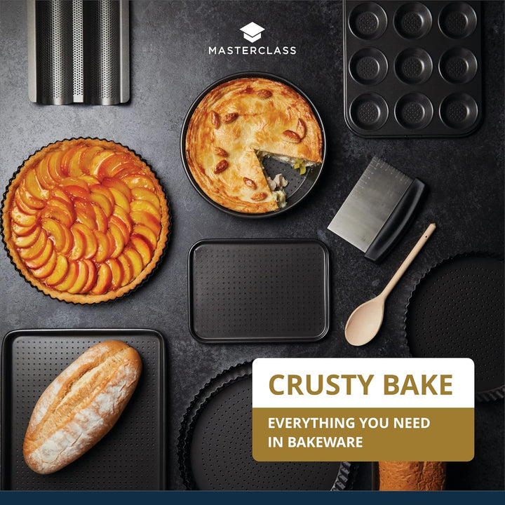 MasterClass Crusty Bake Brotbackform mit perforierten Löchern, 1 Pfund Brotbackform, Edelstahl-Backf
