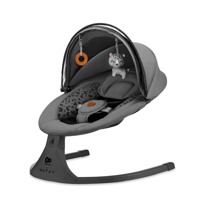 Kinderkraft LUMI 2 Babywippe, Elektrische Babyschaukel, Von der Geburt bis 9 Monate, Höhenverstellba
