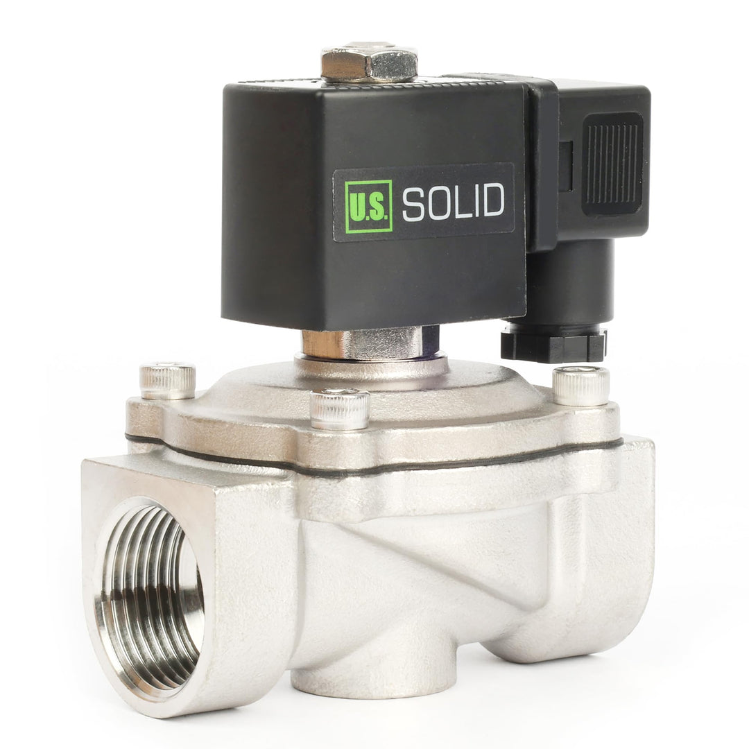 U.S. Solid Magnetventil Edelstahl G 1" 24V DC stromlos geschlossen 10 bar - Elektrisches Wasserventi