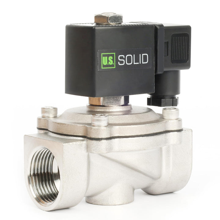 U.S. Solid Magnetventil Edelstahl G 1" 24V DC stromlos geschlossen 10 bar - Elektrisches Wasserventi