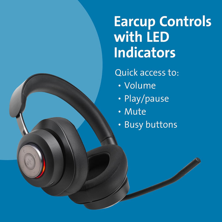 Kensington H3000 Over-Ear Bluetooth Kopfhörer mit Mikrofon, Windows- und Mac-kompatibles kabelloses