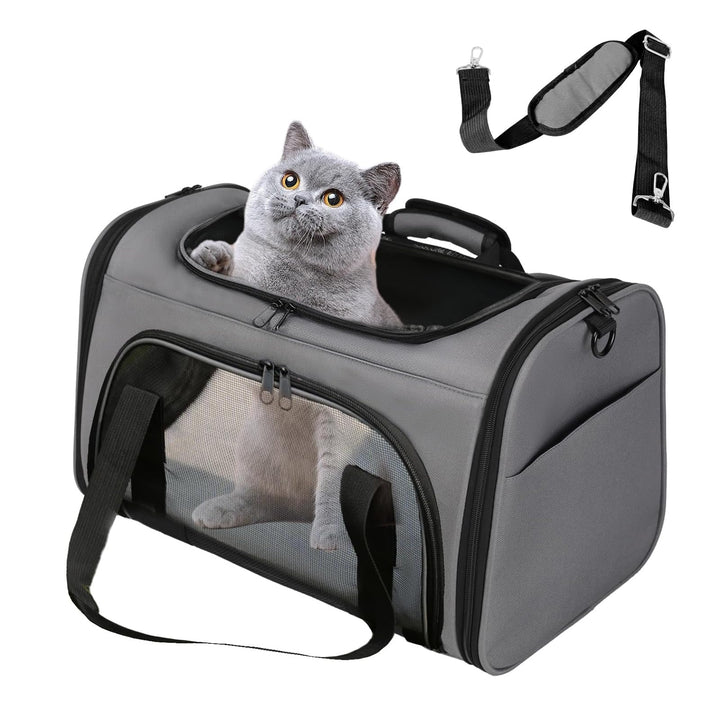 Bibykivn Transporttasche für Katze Hund, Katzentransportbox, Hundebox Faltbar Hundetasche Transportt