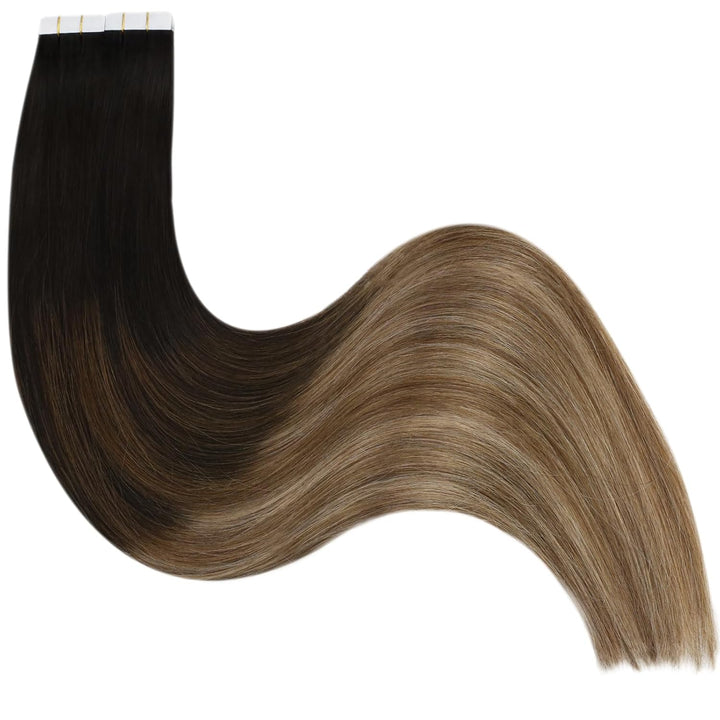 Ugeat 35cm Tape Extensions Echthaar Unsichtbar Hair Extensions Tape Echthaar 2.5g/Stücke*20Stücke Re