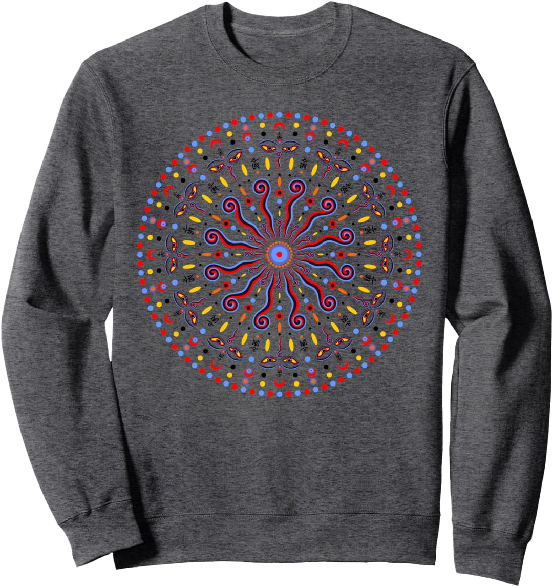 Wisdom Eyes Of Buddha - Filigranes Indien Mandala 1 - Fan Fun Sweatshirt