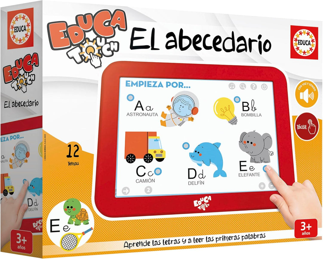 Educa 15435 Touch Junior Lernen Das Alphabet Lernspiel für Kinder, bunt, 30.5 x 23.4 x 6.1, Alphabet