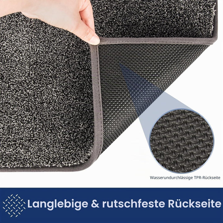 FCSDETAIL Schmutzfangmatte Innen 137 x 210 cm, rutschfeste Sauberlaufmatte, Eingangstürmatte mit Was