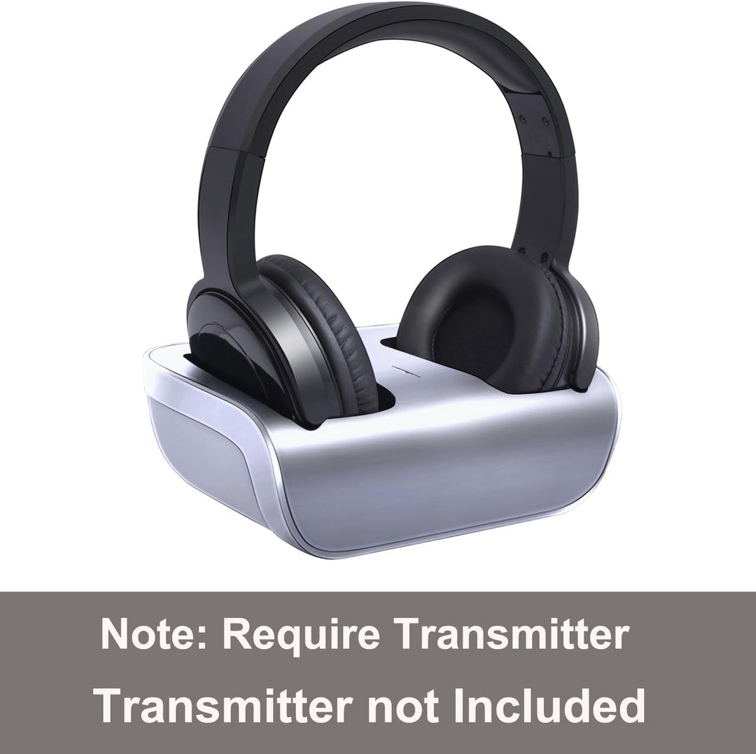 Funkkopfhörer für Fernseher, On-Ear Kabelloser TV Kopfhörer mit Reichweite 100 m, Plug-n-Play, Keine