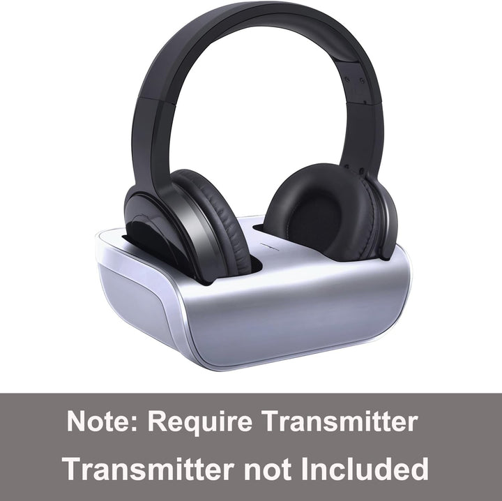 Funkkopfhörer für Fernseher, On-Ear Kabelloser TV Kopfhörer mit Reichweite 100 m, Plug-n-Play, Keine