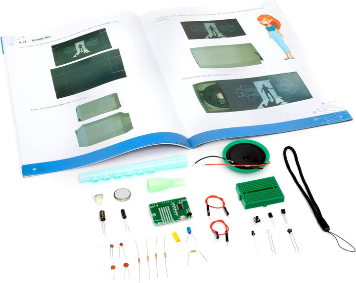 FRANZIS 67154 - Elektronik Escape Room Adventskalender, 24 Tage elektronischer Rätselspass, ohne Löt