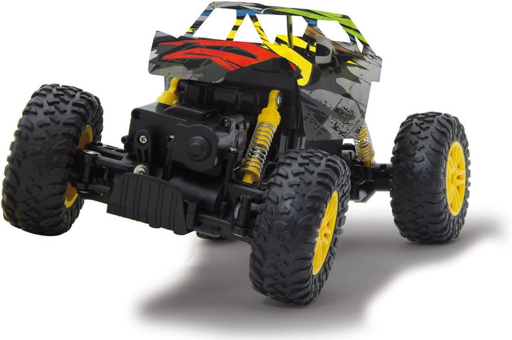 JAMARA 410053 - Hillriser 1:18 Crawler 4WD 2,4GHz - 2 Antriebsmotoren, Allrad, gefedertes Fahrwerk,