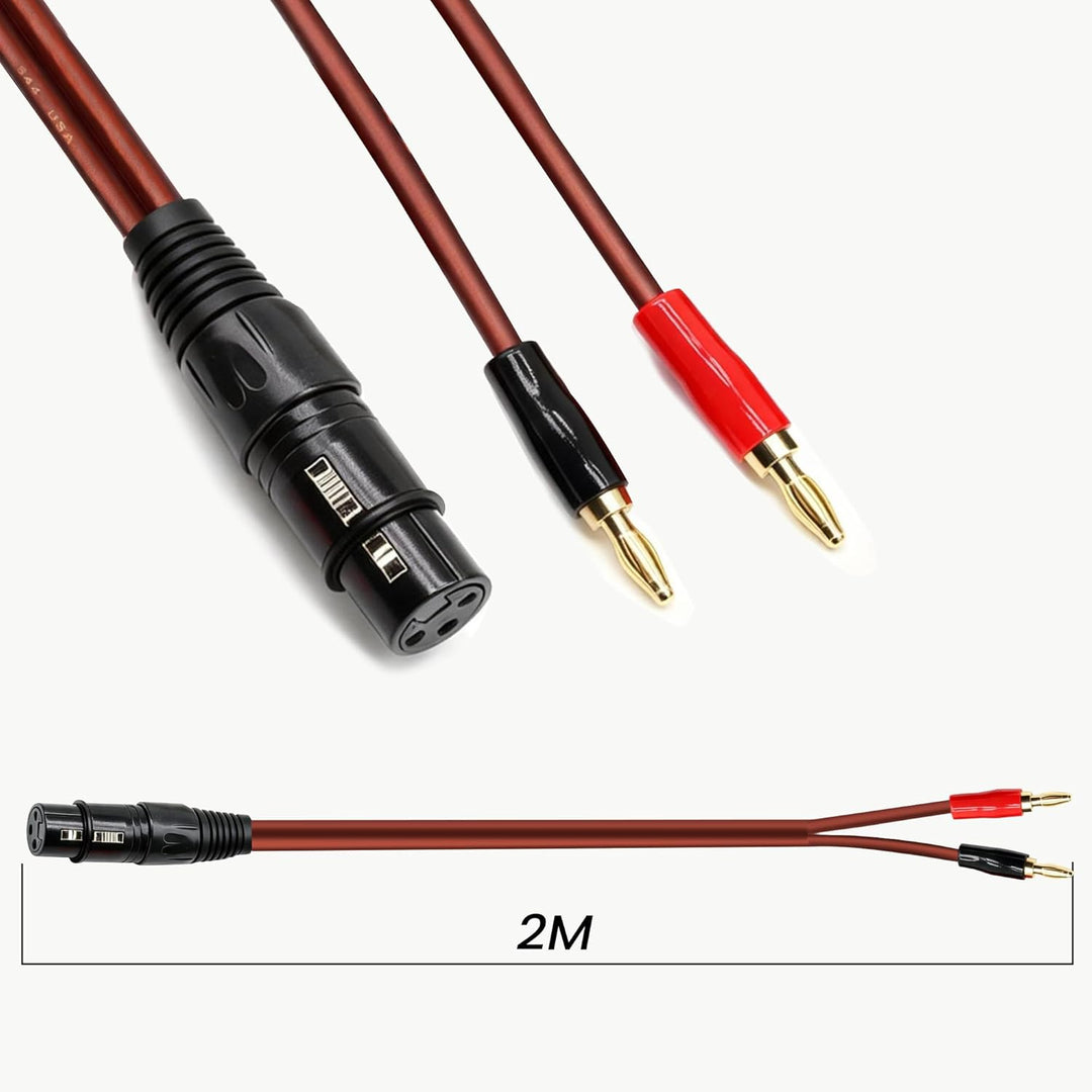 Bananenstecker auf XLR-Lautsprecherkabel, Bananenstecker auf XLR-Buchse, verlängertes Lautsprecherka