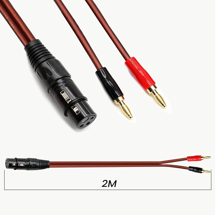 Bananenstecker auf XLR-Lautsprecherkabel, Bananenstecker auf XLR-Buchse, verlängertes Lautsprecherka