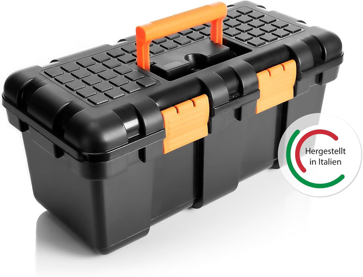 BigDean Werkzeugkoffer leer gross aus Hart-Kunststoff - 50x25x23,5cm - Werkzeugkiste mit herausnehmb
