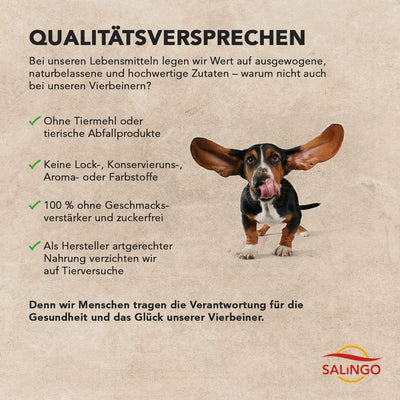 SALiNGO High Sensitive Hundefutter trocken, Trockenfutter Lamm und Reis, zuckerfrei, Single Protein,