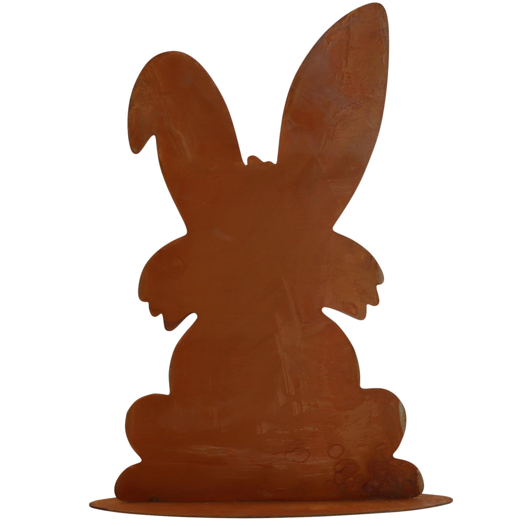 Rostikal Edelrost Gartendeko 40 cm Osterdekoratoin Hase Rost Deko Frühling Maximilian, Maximilian