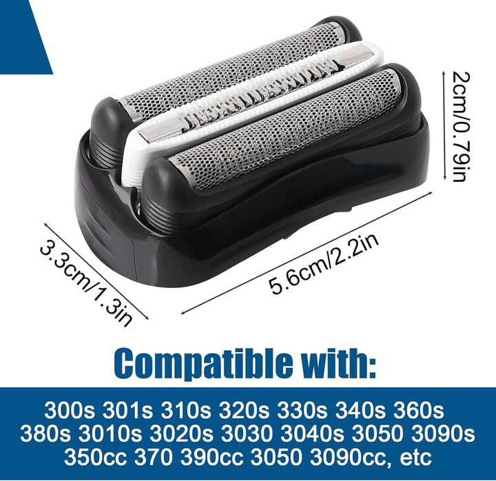 2 Stück Series 3 Scherkopf 32B Ersatzrasierkopf Kompatibel mit Series 3 Männer Rasierer Scherkopf Ra