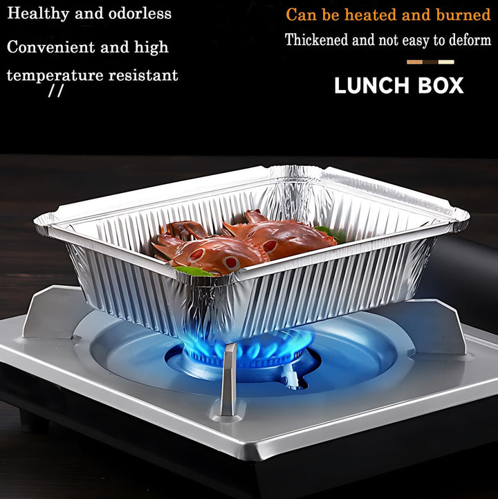 40 Stück Aluschalen mit deckel,Bräter mit deckel,Aluschalen Grill,Grillschalen Aluminium 2200ml/1000