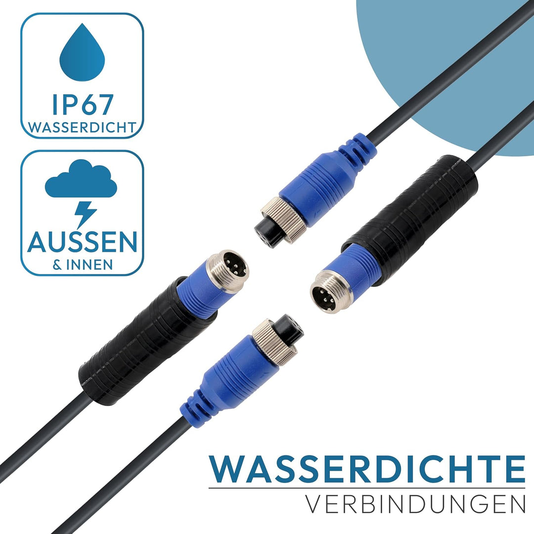 VSG24 Verlängerungskabel Elite für Rückfahrkamera &amp; Rückfahrsysteme universell KFZ Kamera Kabel 4PIN