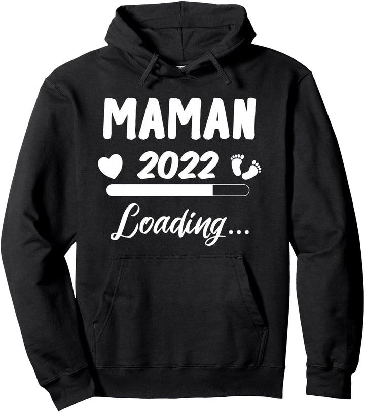 Maman EN 2022 Schwangerschaft Mama Muttertag Baby Pullover Hoodie