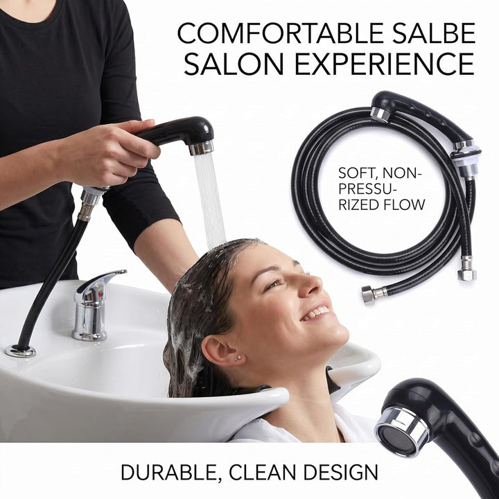 Duschkopf und Schlauch-Set, Friseursalon-Waschbecken, Handbrause, Salon, Barbier, Wasserhahn mit Bra