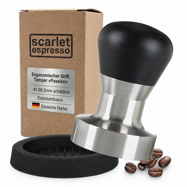 scarlet espresso | Tamper »Passion« für Barista; mit ergonomischem PVC- oder Edelholzgriff nach Wahl