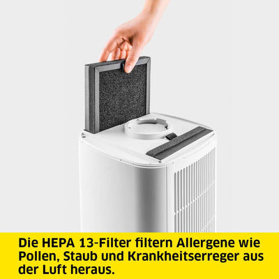 Kärcher Luftreiniger AF 20, Luftdurchsatz: 220 m³/h, bis zu 40 m² Räume, beseitigt 99,95% der Partik
