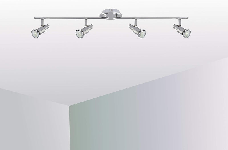 Trango 4-flammig 2890-048SD LED Deckenleuchte *OSCAR* in Chrom-Optik inkl. 4x 5 W 3-Stufen dimmbar G