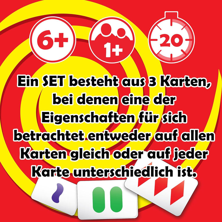 Goliath – SET (Deutsche Ausgabe), Kartenspiel ab 6 Jahren, Gesellschaftsspiel für 1 - 8 Spieler, Gee