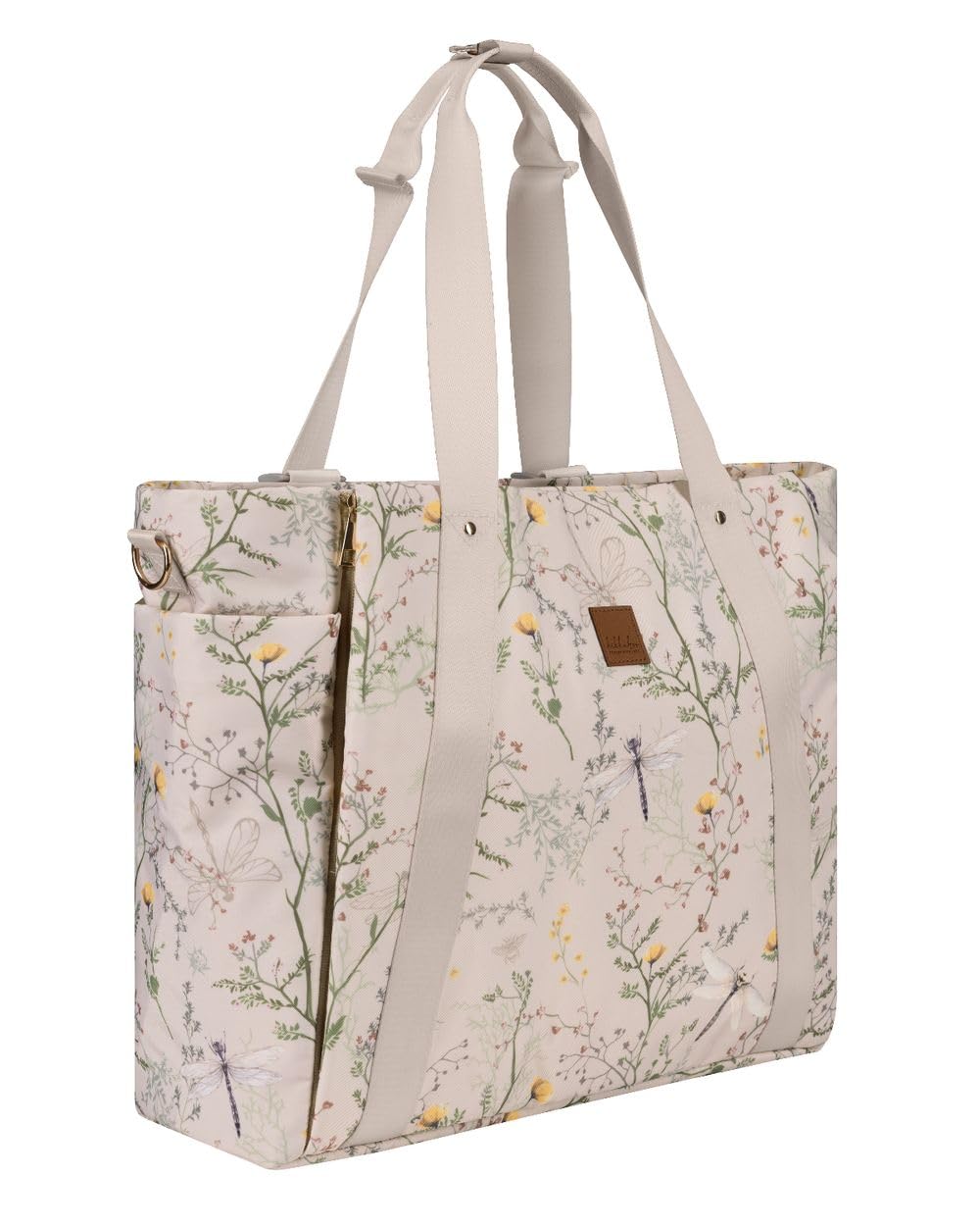 Kikkaboo Wickeltasche Florence Wickelunterlage, Reissverschluss, Flaschentaschen beige, Beige