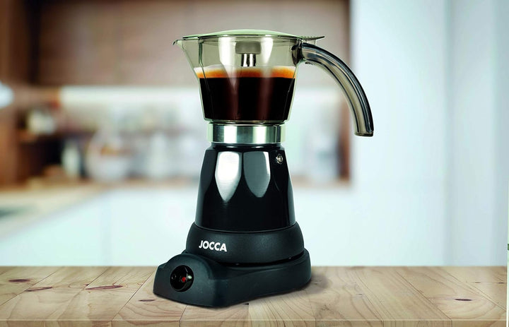 Jocca - Caffettiera elettrica wireless con capacità 6 tazze | Gira sulla base fino a 360º | manico c