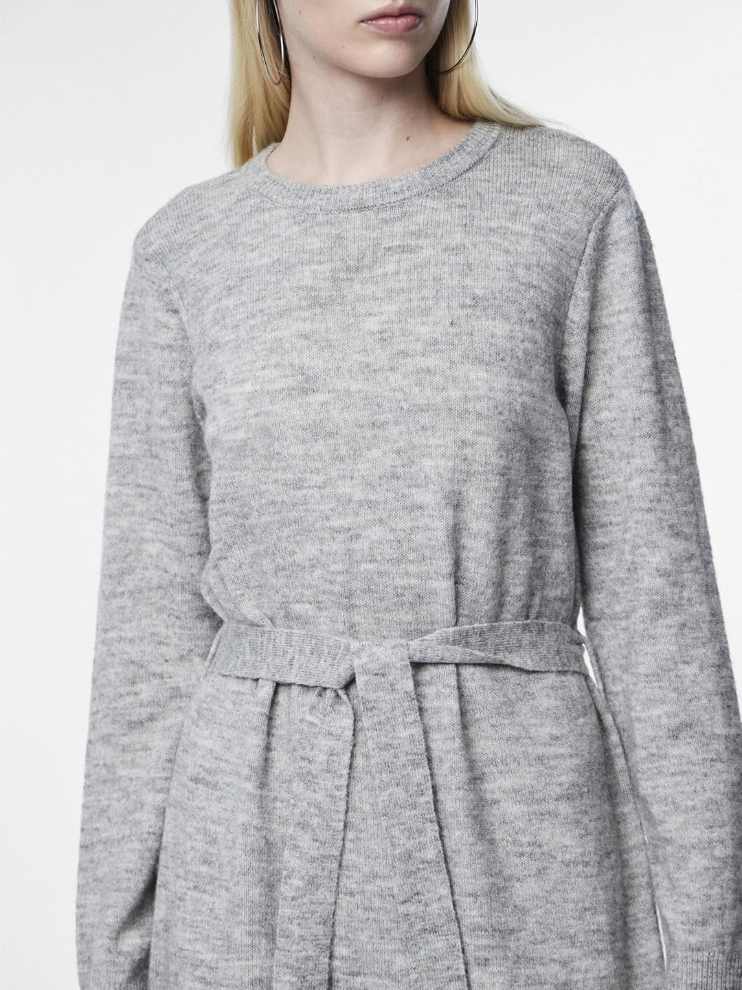 PIECES Female Strickkleid PCJULIANA S Light Grey Melange, S Light Grey Melange