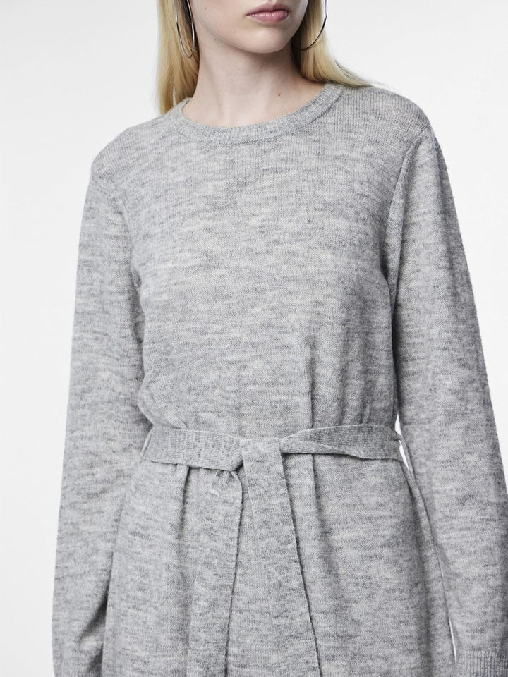 PIECES Female Strickkleid PCJULIANA S Light Grey Melange, S Light Grey Melange