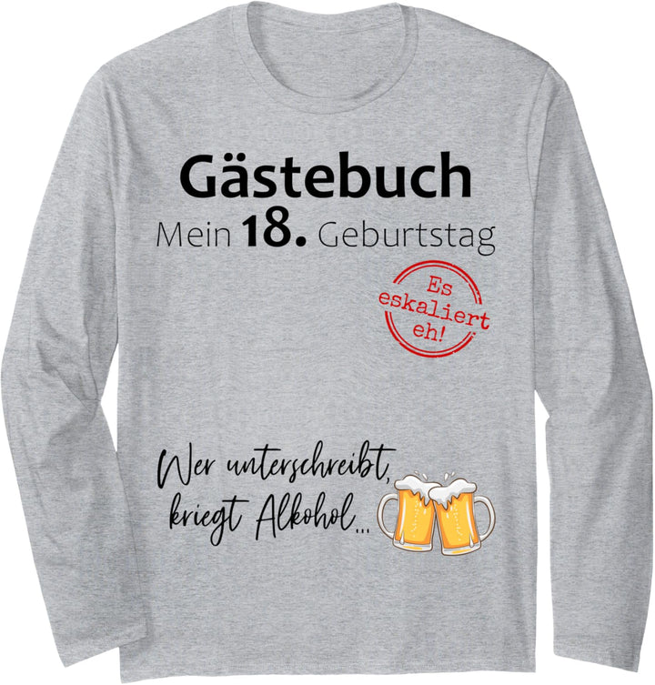 18. Geburtstag Junge Mädchen 18 Jahre 2006 Lustig Geschenk Langarmshirt
