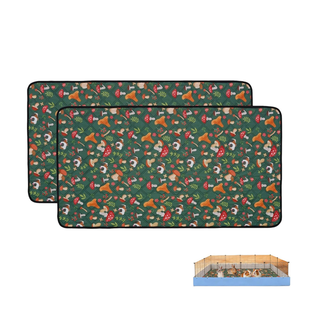 Meerschweinchen Käfigmatte, 2 Stück, 60x45cm, Pads für Kleine Haustiere, Ideal für Käfig, Sofa und A