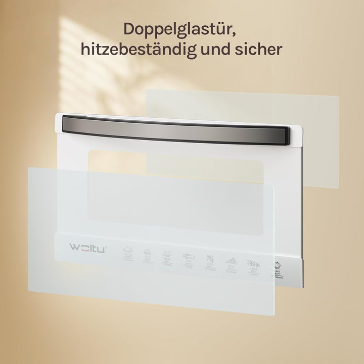 WOLTU Minibackofen 12 Liter, 800 Watt Toasterofen | Pizzaofen | Backblech mit Timer Mini Backofen fü