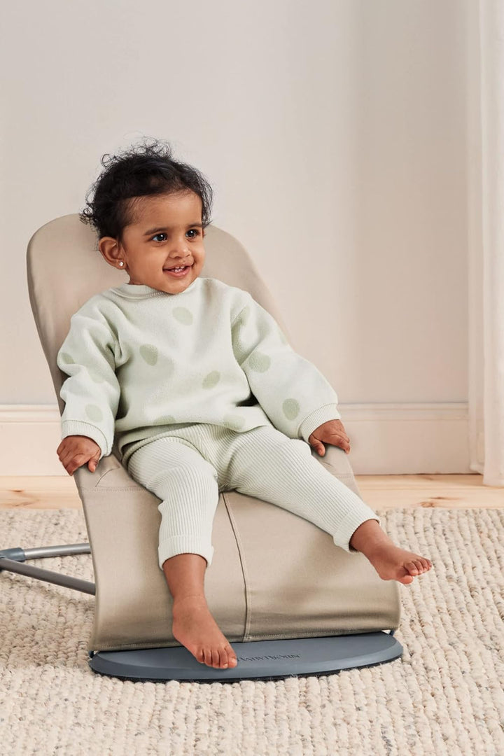 BabyBjörn Babywippe Balance Soft, Gewebt, Khaki/Beige