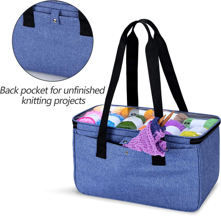 Yarwo Tasche für Garnaufbewahrung, Stricktasche zur Aufbewahrung von Wolle, Handarbeitstasche mit Gr
