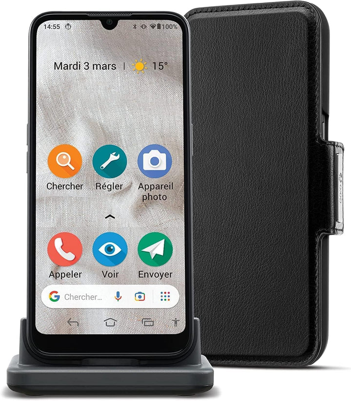 Doro - 8100 Plus - 4G-Smartphone für Senioren - Ohne Vertrag - 6.1'' Display - Notruftaste mit GPS -