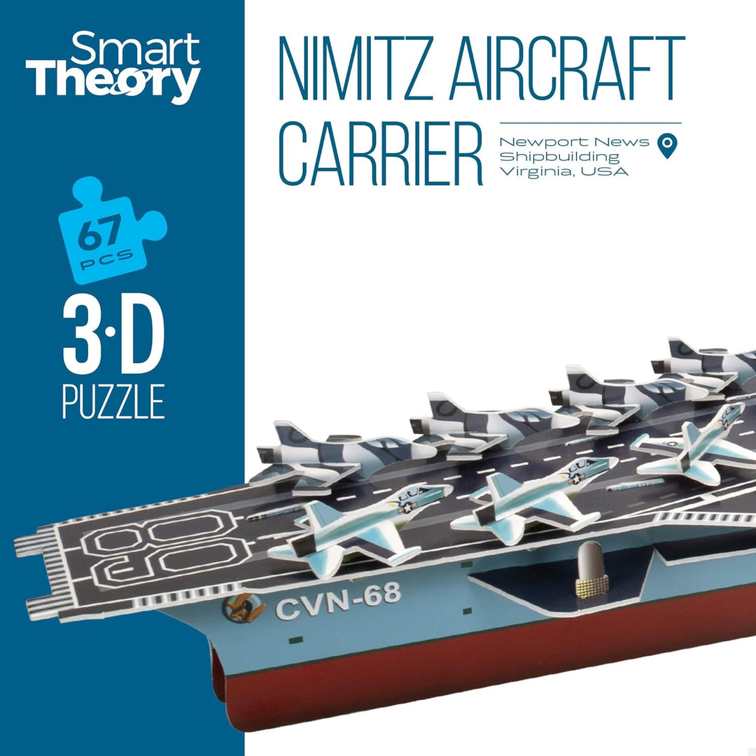 Colorbaby 49663-3D-Puzzle Flugzeugträger Nimitz USA 67 Teile CB Toys/Modellbausatz für Erwachsene un